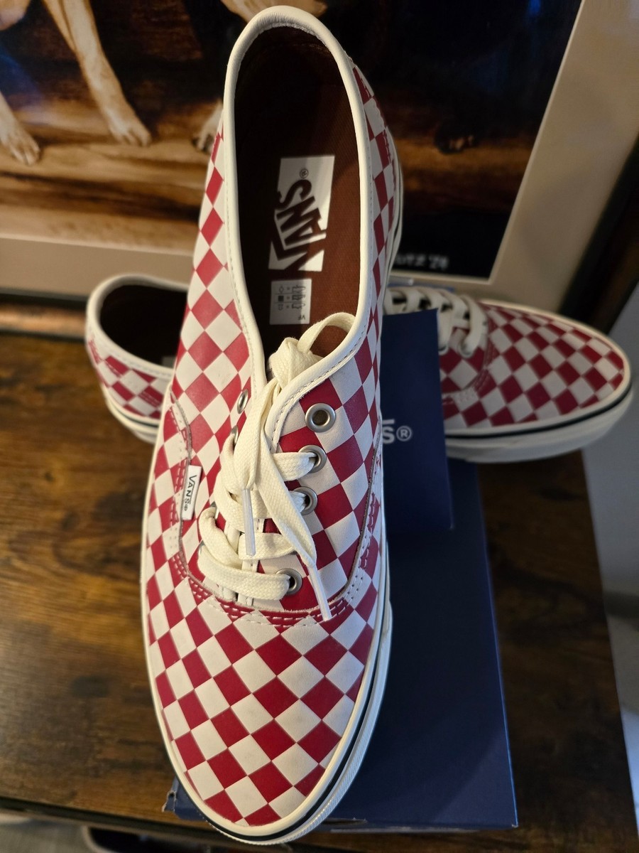 Vans Premium Authentic LX 44 Red Checkerboard VN000D9NCIS1 Leather