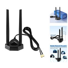 Omnidirectional WiFi Antenna with Magnetic Base  150ft Coverage, 6.5ft Cable