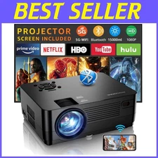 Home Theater Projector with WiFi & Bluetooth//