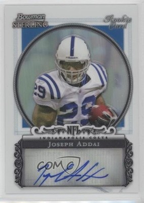 2006 Bowman Sterling Refractor 52/199 Joseph Addai #BS-JA Rookie Auto RC 0b5