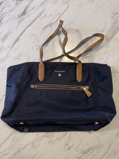 Borsa Michael Kors Kelsey nylon blu navy tote bag zip tracolla trolley manica nuova con etichette