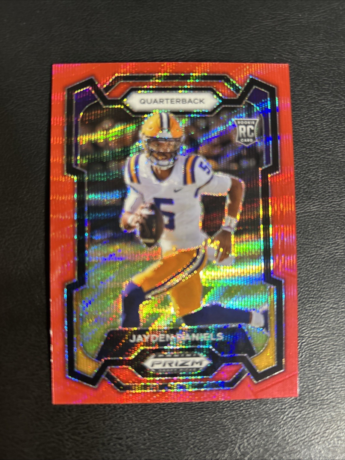 Jayden Daniels 2024 Panini Prizm Draft RC Red Wave Prizm Commanders Rookie