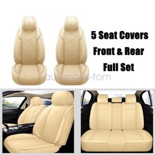 Faux Leather Car Seat Covers Full Set Fits Toyota Camry 5-seat Protector Cushion Faux Leather Car Seat Covers Full Set Fits Toyota Camry 5-seat Protector Cushion