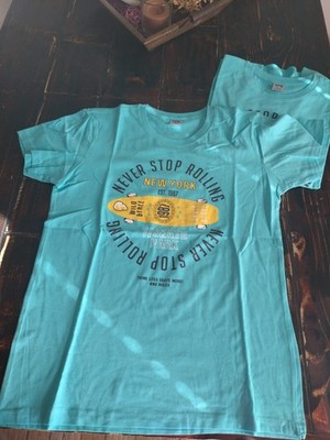 T-Shirts Zwillinge Jungen Gr 158/164 Hellblau Top Zustand