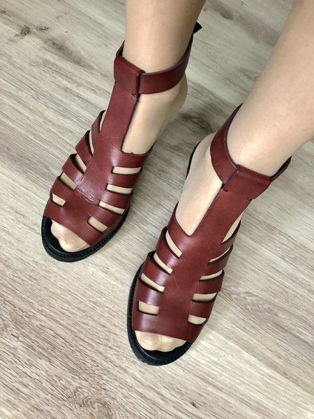 Women & Other Stories Heels Burgundy Leather 40