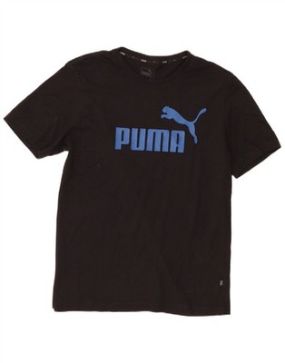 Puma Mens Graphic T-Shirt Top Medium Black BP10