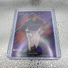 Topps Finest Drew Romo #226 Purple Refractor Rookie 047/125 Rockies 2025
