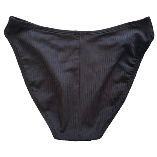 VTG 2-Piece Black Tankini Set SIZE 8 New Bikini Swimsuit Ribbed Anne Klein Y2K - Picture 4 of 13
