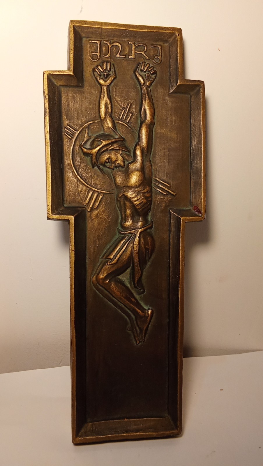Jesuskreuz religiöse Kunst,   Kruzifix  Antikität Spiritualität Dekoration 23 cm