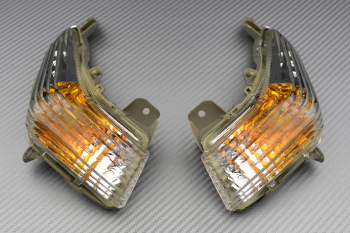 Clignotants avant blancs pour Suzuki GSR 600 avec lentille transparente