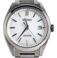 SEIKO ASTRON ORIGIN SBXY029 7B72-0AD0 Solar Radio White Dial Titanium Mens Watch