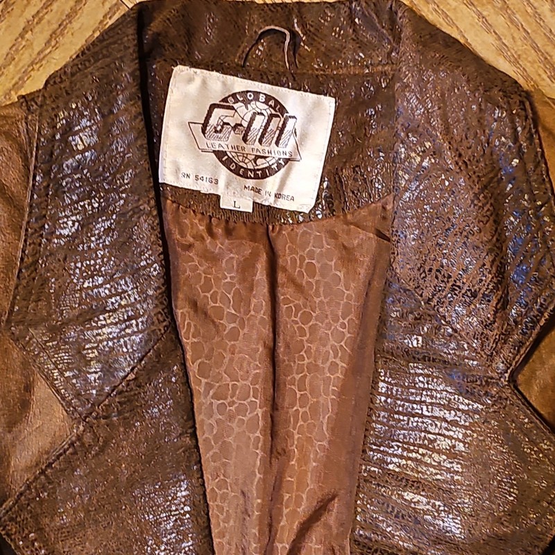 Vintage 80s Global Identity Genuine Leather G-III Women’s Jacket L Short Bomber