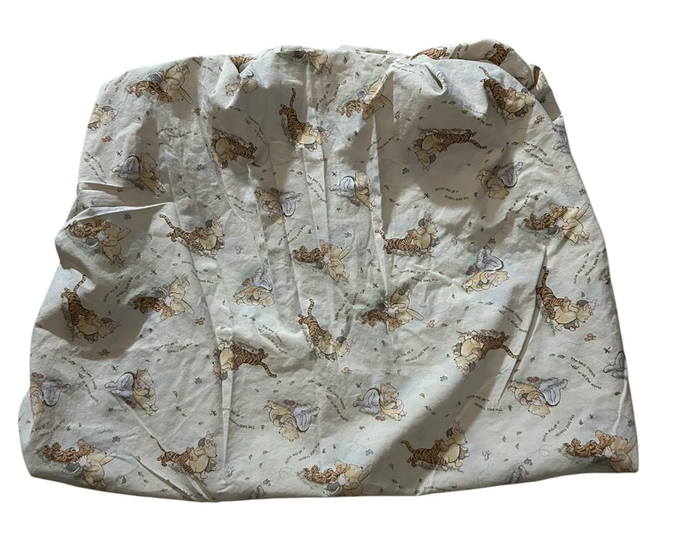 Juego de sábanas ajustables vintage para cuna de bebé Winnie The Pooh Foto 3 de 4