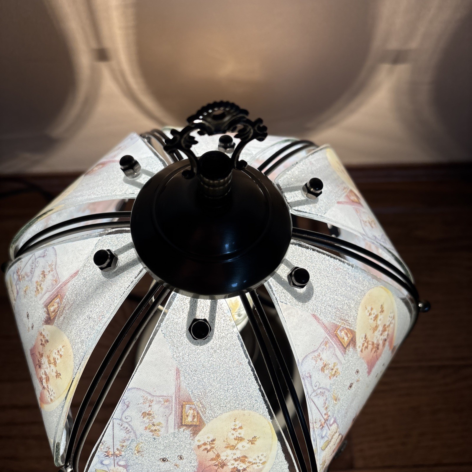 OK Lighting Cat Kittens  3 Way Touch Table Lamp 14" Sparkling Cats