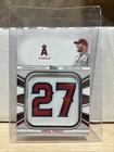2022 Topps Series 1 Mike Trout Jersey Number Medallion JNM-MT Angels Card