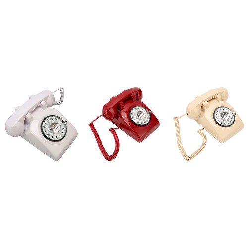 Retro Rotating Phone Old Fashioned Vintage Landline Phone With Mechanical Rin FY - Afbeelding 16 van 31