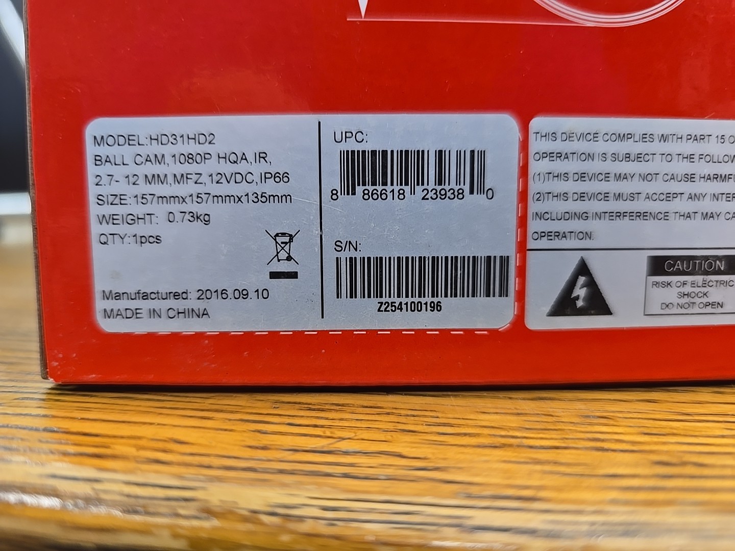 Honeywell Performance Series HQA Model HD31HD2 Camera - New  