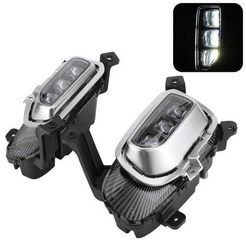 Car Daytime Running Light LED With Fog Lamp Cover Front Bumper For Seltos - Picture 12 of 12