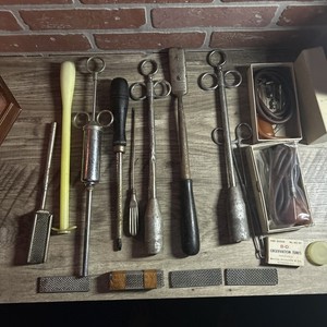 Antique Equine Shoe  Care Supplies Vintage  Horse Tools