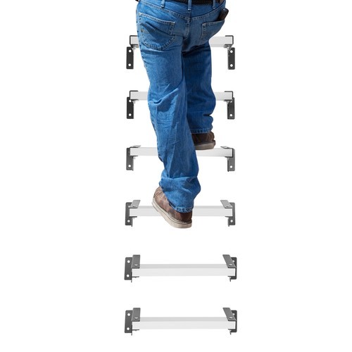 Wall Mounted Window Well Egress Ladder, Adjustable Fire Emergency Escape Ladder - Picture 7 of 14