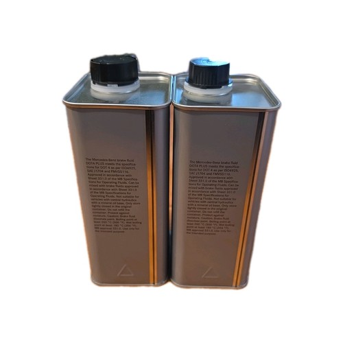 2 1 liter Cans Of Genuine Brake Fluid Dot 4 Plus MB 331.0 - Picture 3 of 3