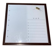 Dry Erase Weekly Planner Board Magnetic Memo Board Wood Frame 13.5