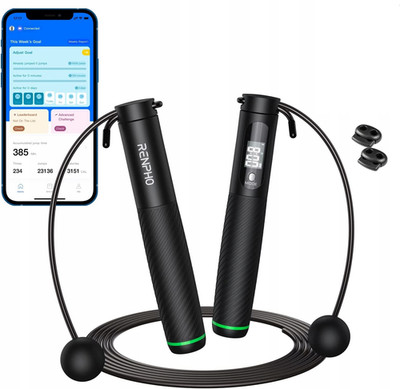 RENPHO A-black smart Springseil mit verstellbarem Zähler