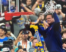 BILL SELF SIGNED AUTOGRAPHED 8X10 JSA COA KANSAS JAYHAWKS CHAMPS INSCRIPTION