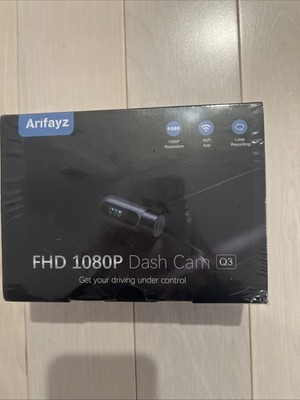 Arifayz FHD 1080P Dash Cam Q3 WiFi App Loop Recording New Unopened Box