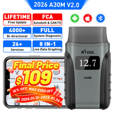 2026 XTOOL A30M V2.0 Bluetooth Full System Diagnostic Tool Bidirectional Scanner