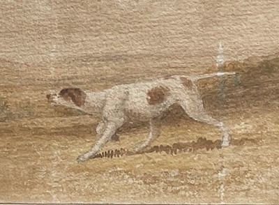 Robert Hills OWS. Aquarell über Bleistift: Studie Zeigerhund. Ex Fry Gallery