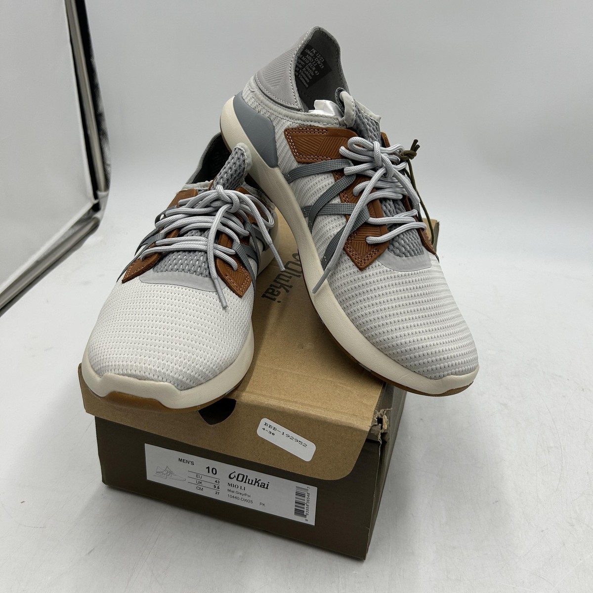 Olukai Mio Li Shoes Mens Size 10 Mist Grey Poi Athletic Sneakers