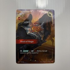 Riftbound TCG: Seal Of Rage (Overnumbered) 222/221 English Spiritforged - NM — live eBay listing