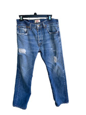 Levi's Original 501 Straight Leg button fly mens 32x30 naturally distressed vtg