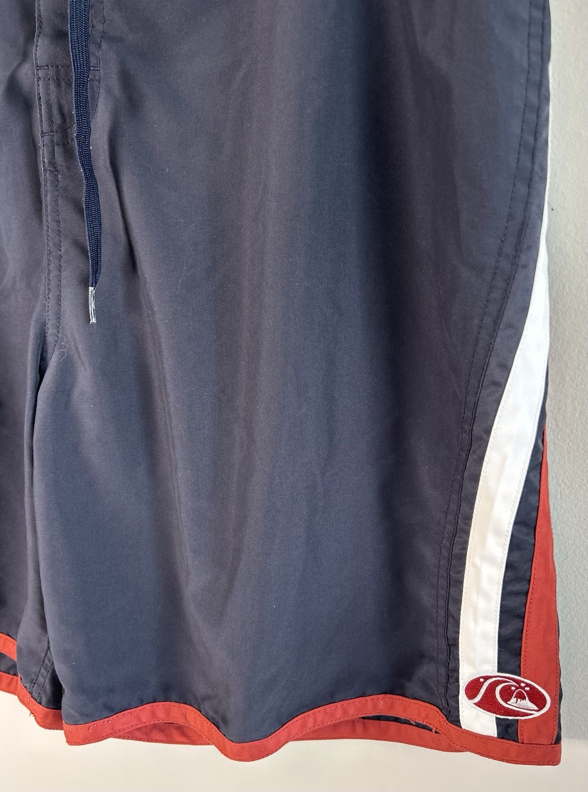 Vintage Quiksilver Edition Men’s Board Shorts Size 36 Navy Logo Y2K Surf RARE image 4