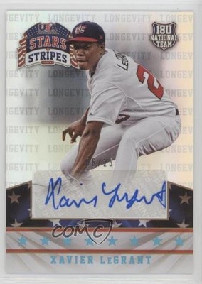 2015 Panini Stars and Stripes Holofoil 6/25 Xavier Legrant #99 Auto 3l1