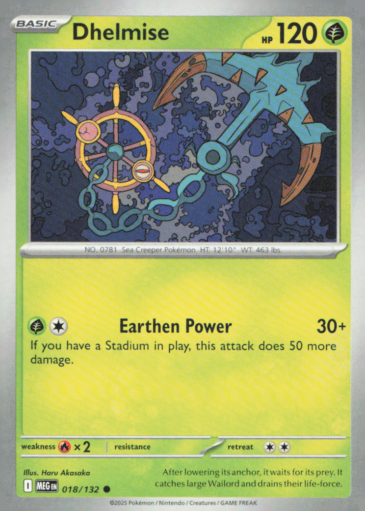 Dhelmise Common ME01: Mega Evolution 018/132 NM