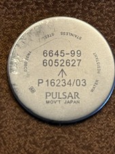 PULSAR G10 MILITARY REPLACEMENT CASEBACK  Dated 2003 