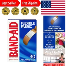 Band-Aid Brand Adhesive Bandages, Sport Strip/Extra Wide, 30 Count