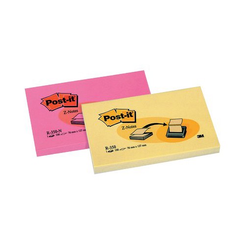 Post-it Notes Z-Notes R350 3M - 76x127 mm - 33321 (Giallo Canary Conf ...