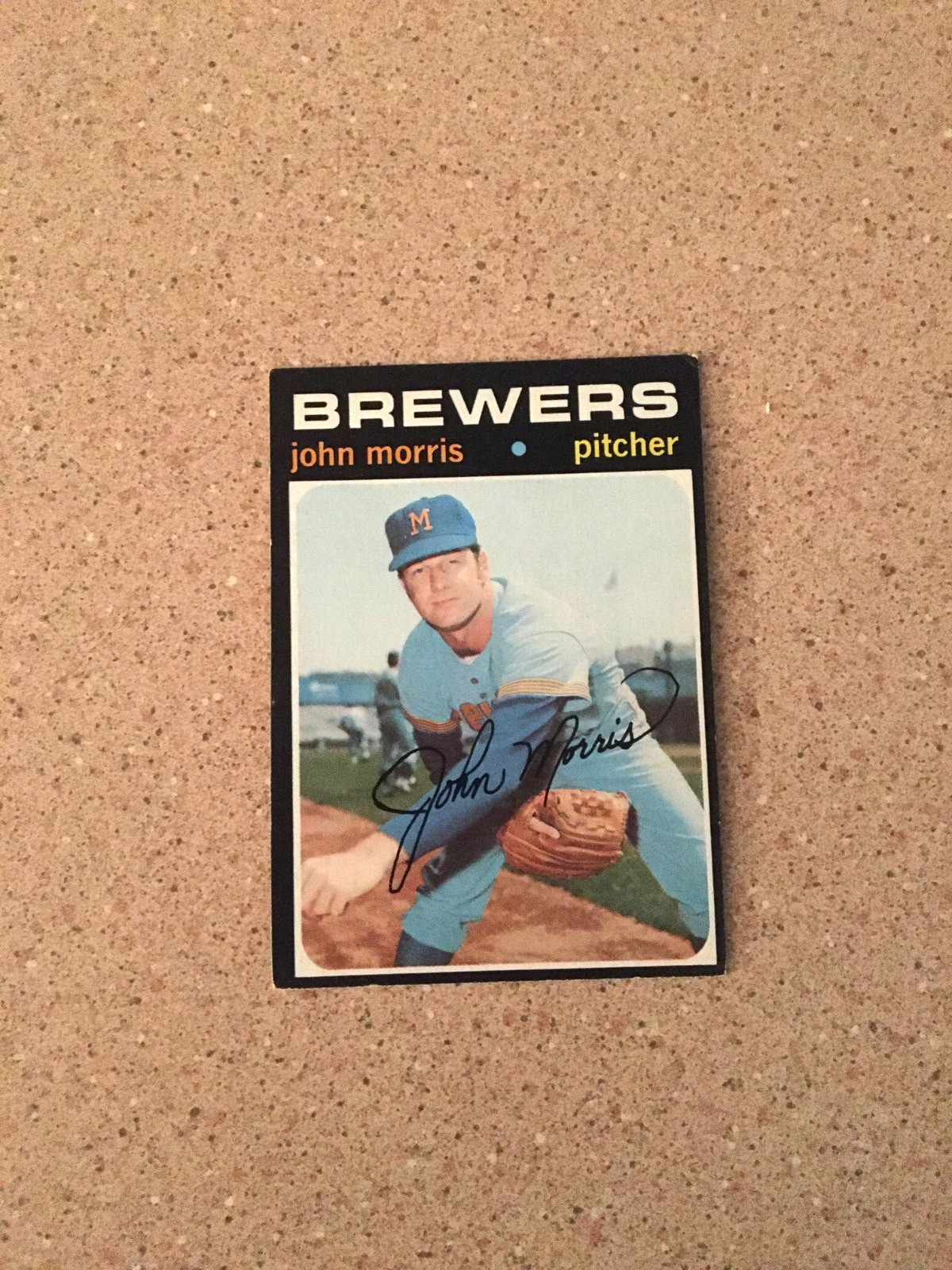 VINTAGE 1971 TOPPS JOHN MORRIS #721 EX OLD MILWAUKEE BREWERS