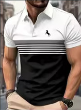 New Men Luxury Summer Polo Shirt Breathable C...
