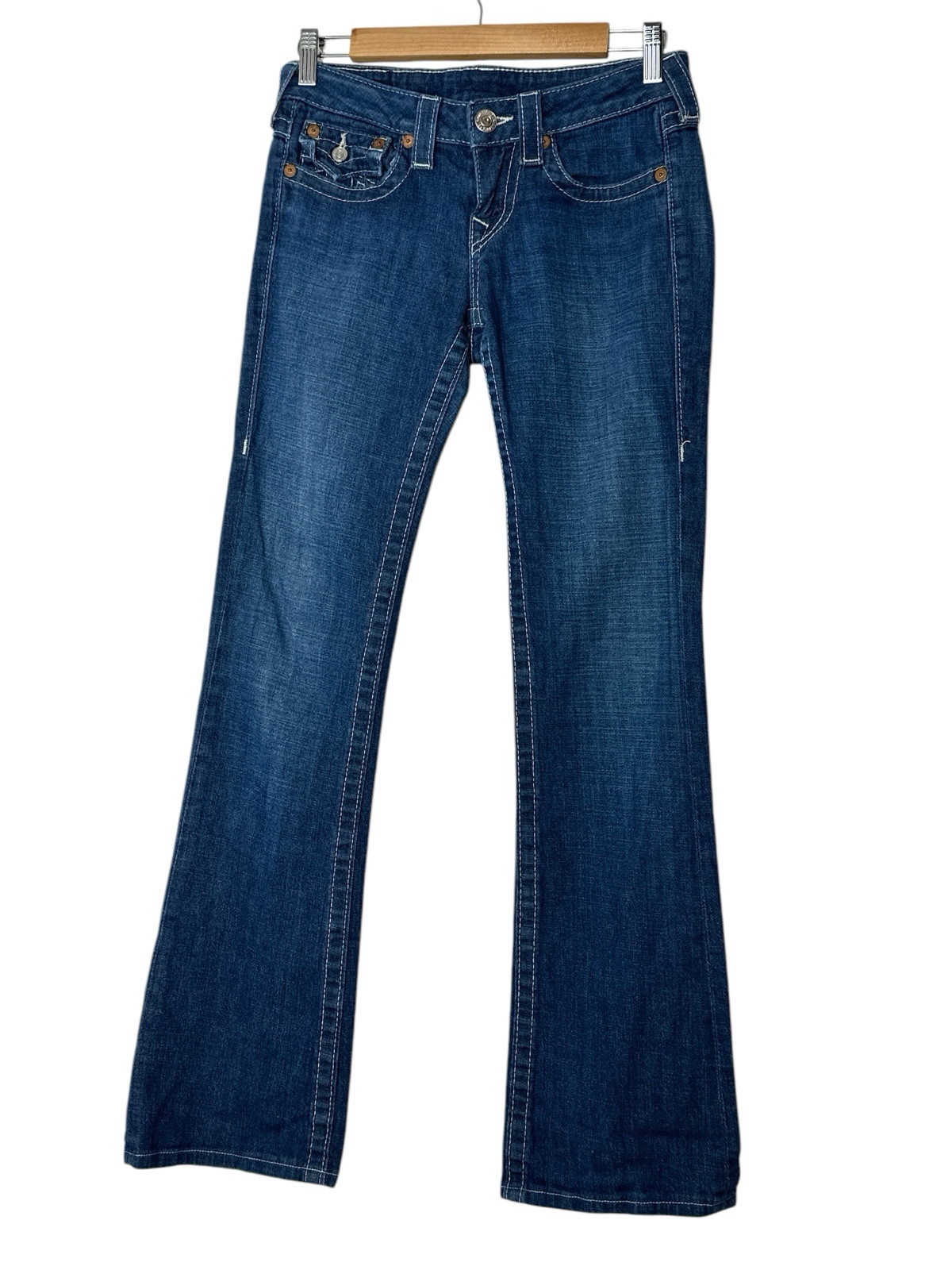 True Religion Jeans Women Size 27 Stretch Boot Cut Skinny Rodeo Cowgirl Low Rise thumbnail 2