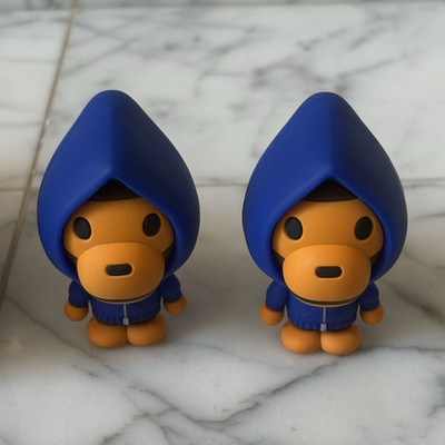 A Bathing Ape Baby Milo Capsule Figures Blue Hood Plastic 2-Pack
