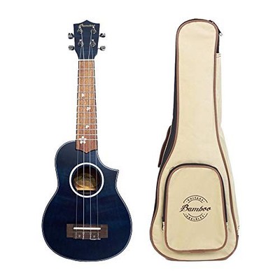 Bamboo BU-21BL Bamboo Ukulele  Tiger Okuma Soprano (Soft Case Included)