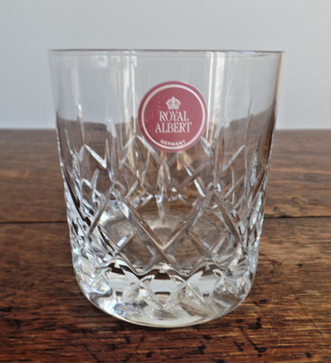 ROYAL ALBERT KRISTALLGLAS GRÄFIN ALTMODISCH WHISKY BECHER 3 1/2'' HOCH