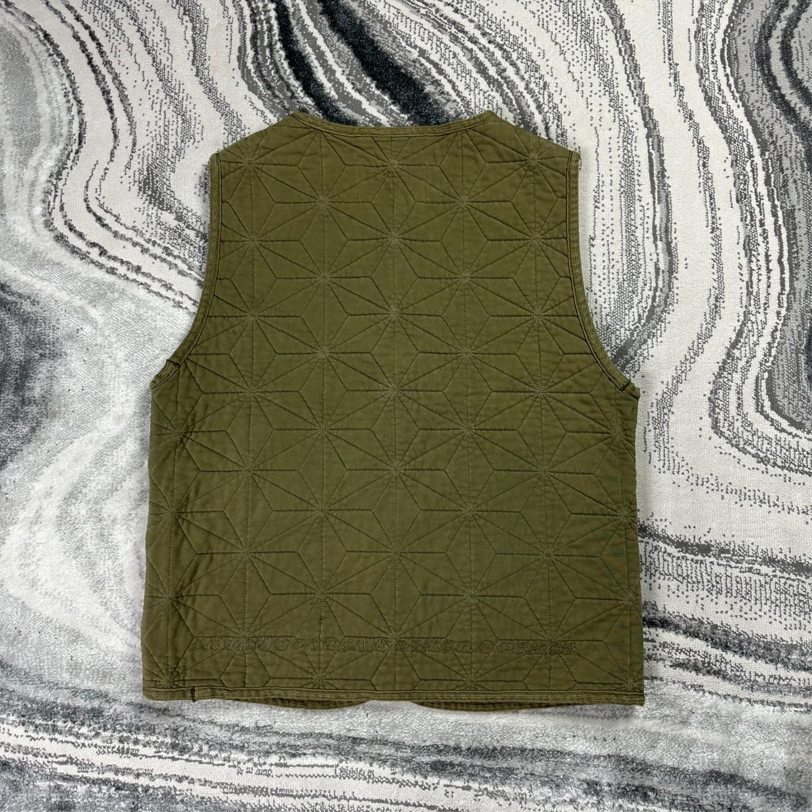 VTG Timberland x CLOT Future73 Khaki Quilted Overszd Small Bodywarmer Gilet Vest image 8