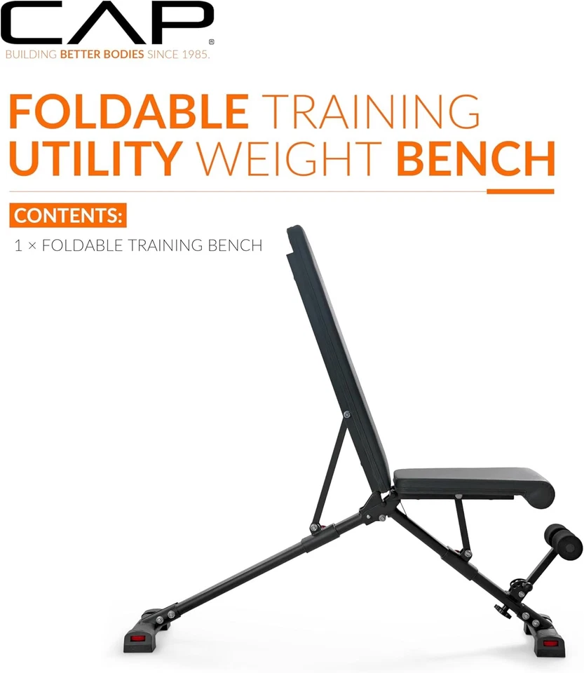 Многоцелевая регулируемая универсальная силовая тренировочная скамья со штангой CAP | Mu - Изображение 2 из 4