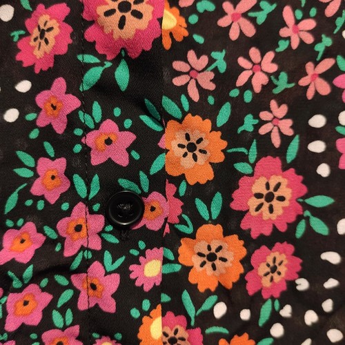 Asos Ladies Multicolour Relaxed Fit, Long Sleeve Floral Shirt - Size 8 - Picture 6 of 13