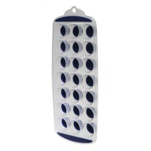 2 Pack Silicone Easy Out Fill Freeze Pop & Serve 1" Round 21 Ice Cube Tray, Asst - Picture 8 of 8